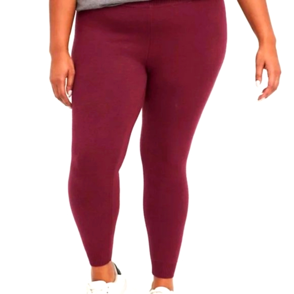 ❤NWT TORRID WINTER SWEATER LEGGING - WINE COLOR - PLUS SIZE
